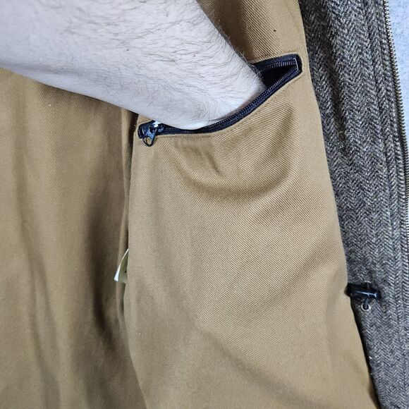 John Rich Bros Woolrich Men's Heavy Coat Brown Size XL 85% Wool Lined Hooded - Picture 11 of 16